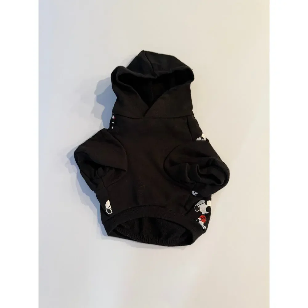 Peanuts Snoopy Black Pet Hoodie - Size Small (Fits Tiny Newborn teacups)